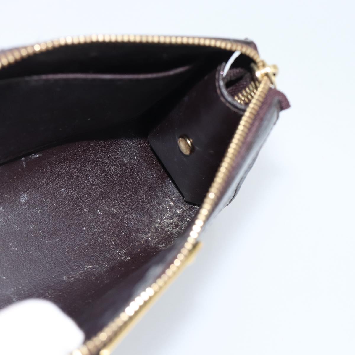 LOUIS VUITTON Monogram Vernis Trousse Cosmetics Amarante M93564 LV Auth 185484