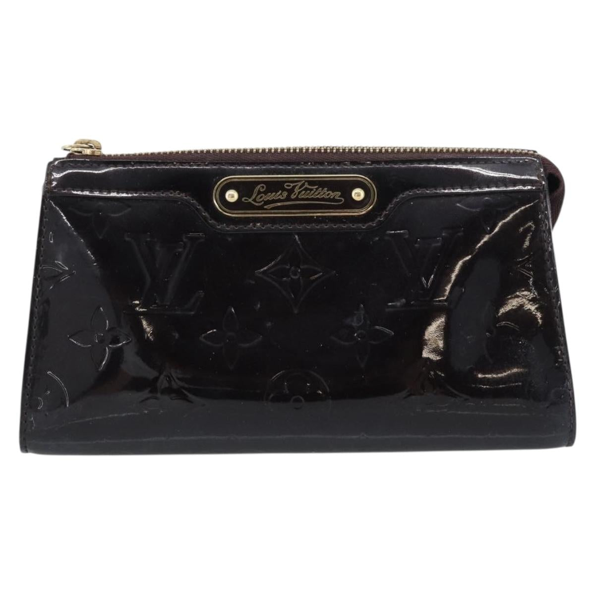 LOUIS VUITTON Monogram Vernis Trousse Cosmetics Amarante M93564 LV Auth 185484