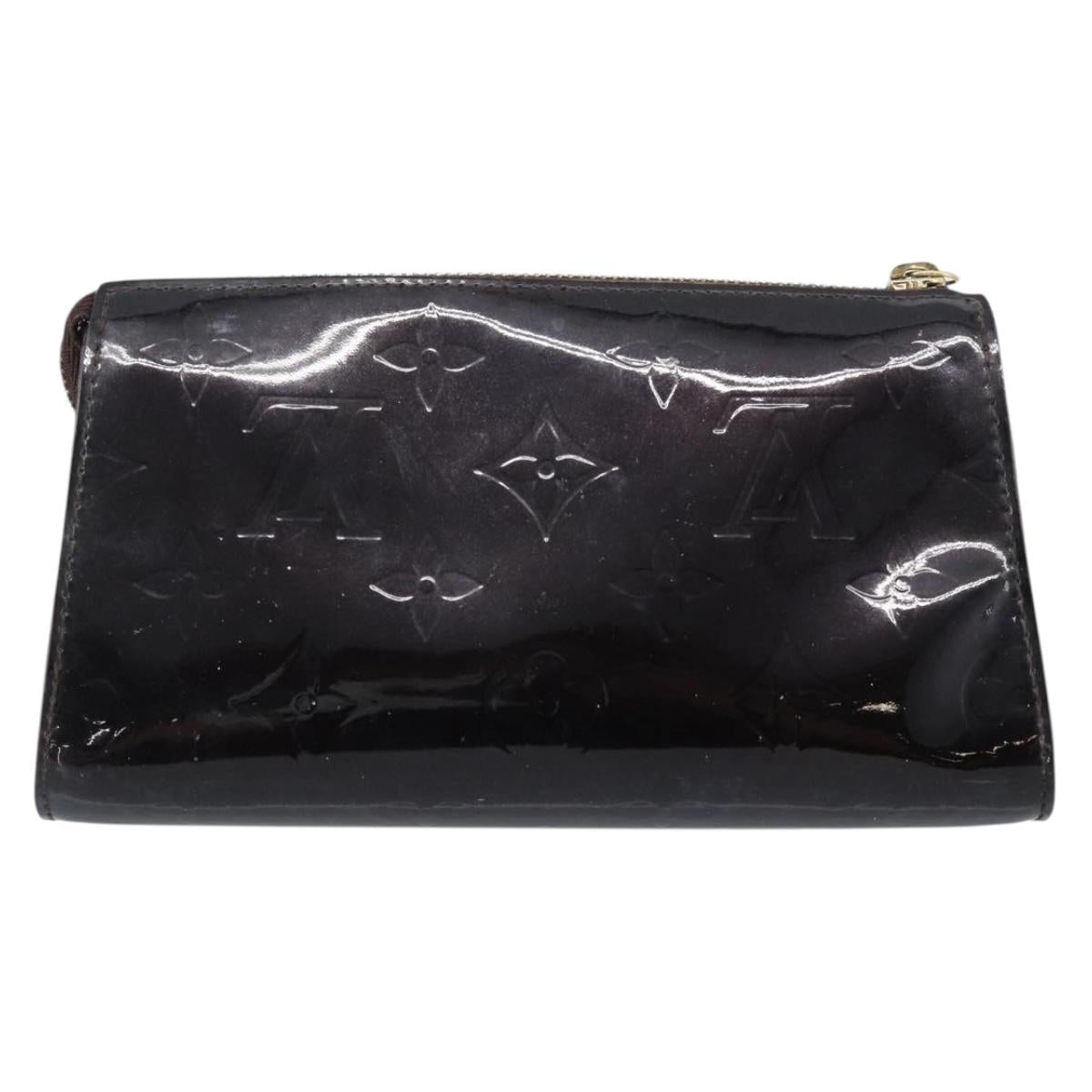 LOUIS VUITTON Monogram Vernis Trousse Cosmetics Amarante M93564 LV Auth 185484