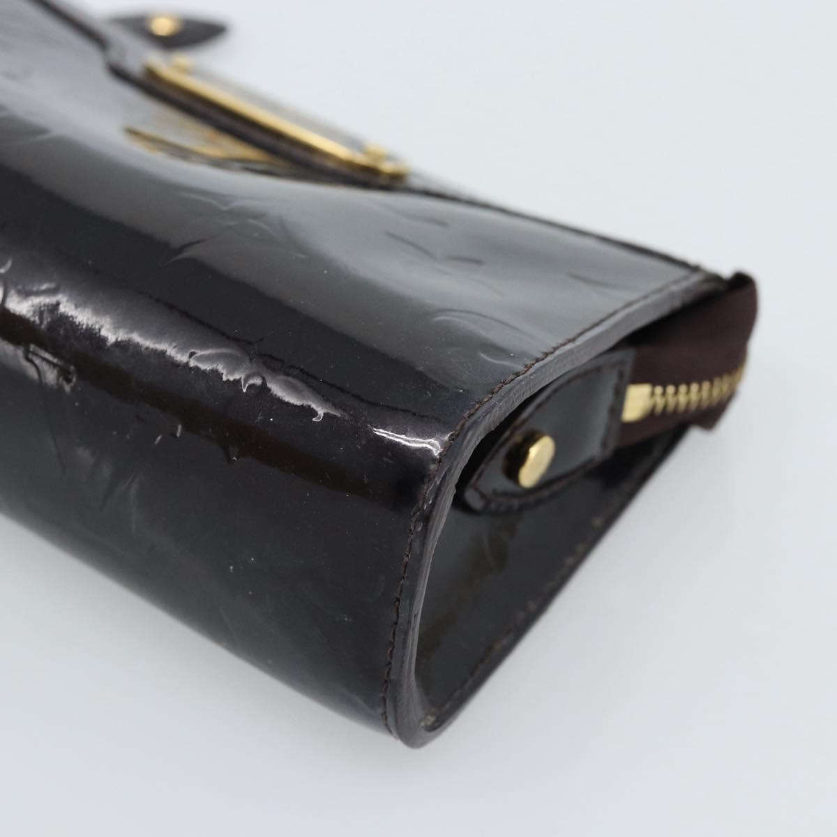 LOUIS VUITTON Monogram Vernis Trousse Cosmetics Amarante M93564 LV Auth 185484