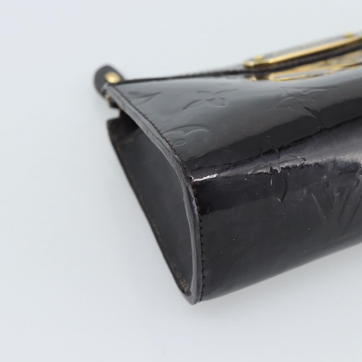LOUIS VUITTON Monogram Vernis Trousse Cosmetics Amarante M93564 LV Auth 185484