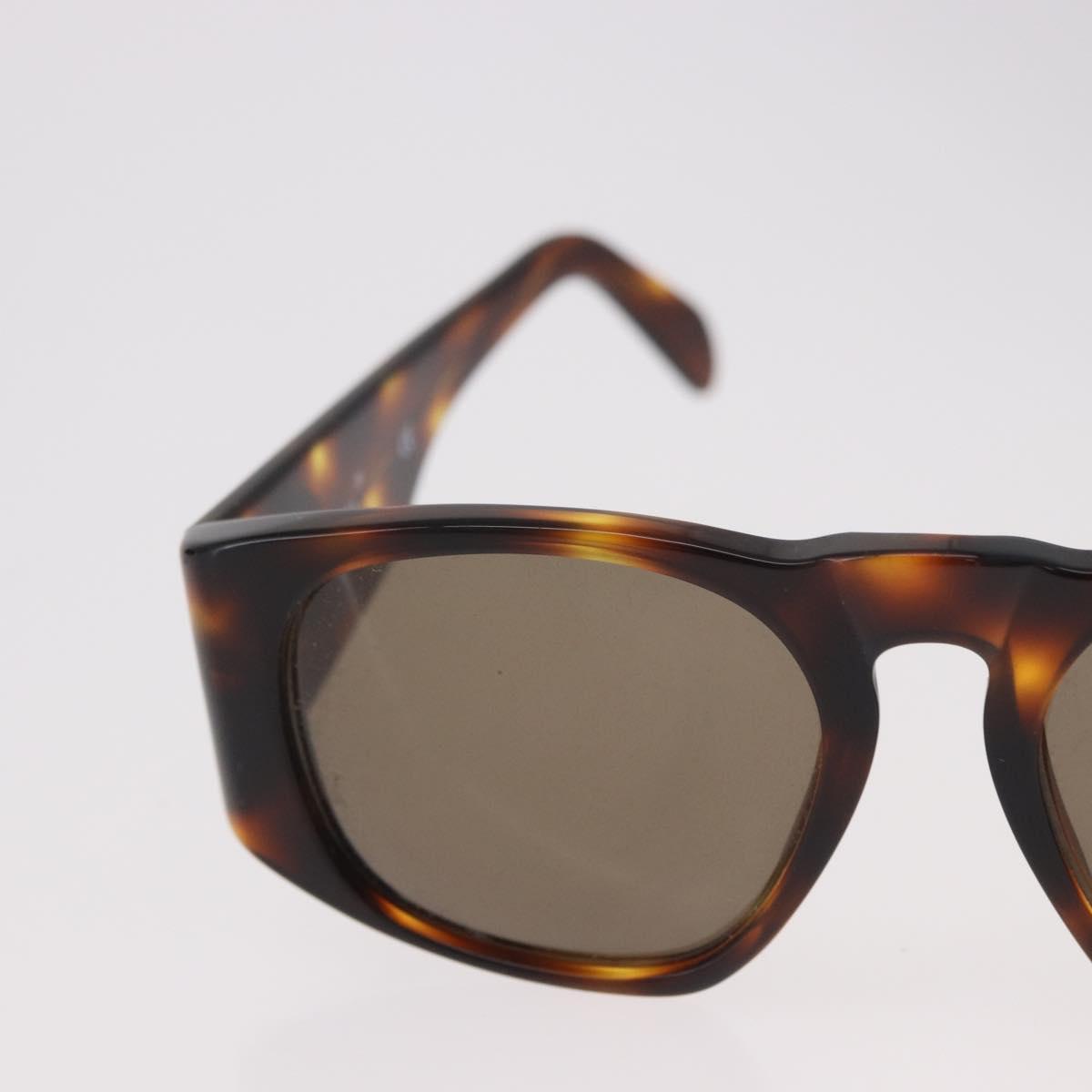CHANEL COCO Mark Sunglasses Plastic Brown Gold CC Auth 185486