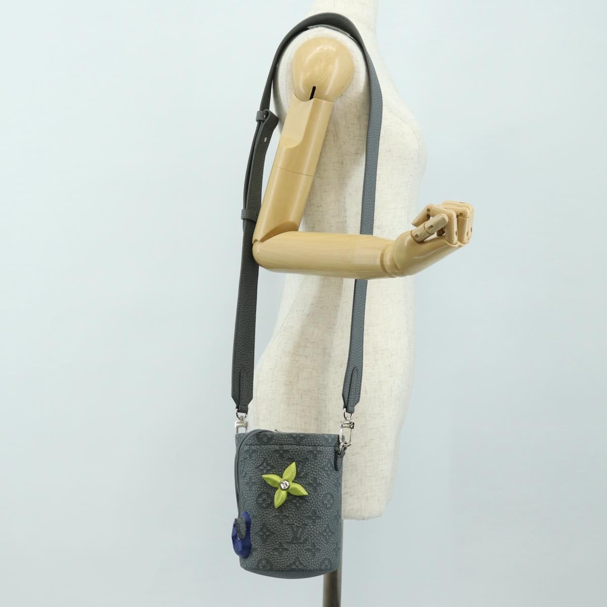 LOUIS VUITTON Taurillon Clemence Climbing Chalk Nano Bag M81572 Auth 185487SAM