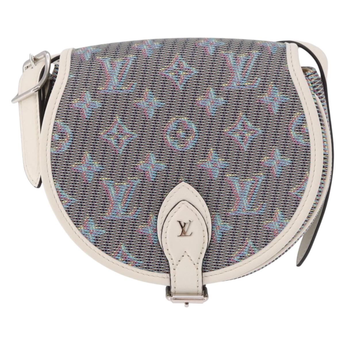 LOUIS VUITTON Monogram LV Pop Tumbutan Shoulder Bag Blue LV Auth 185489SAM