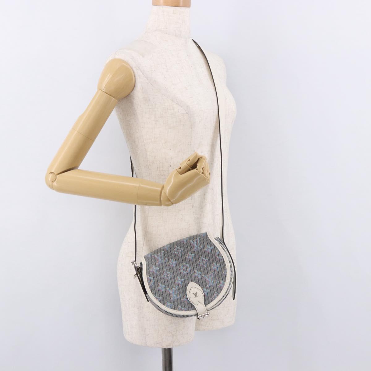 LOUIS VUITTON Monogram LV Pop Tumbutan Shoulder Bag Blue LV Auth 185489SAM