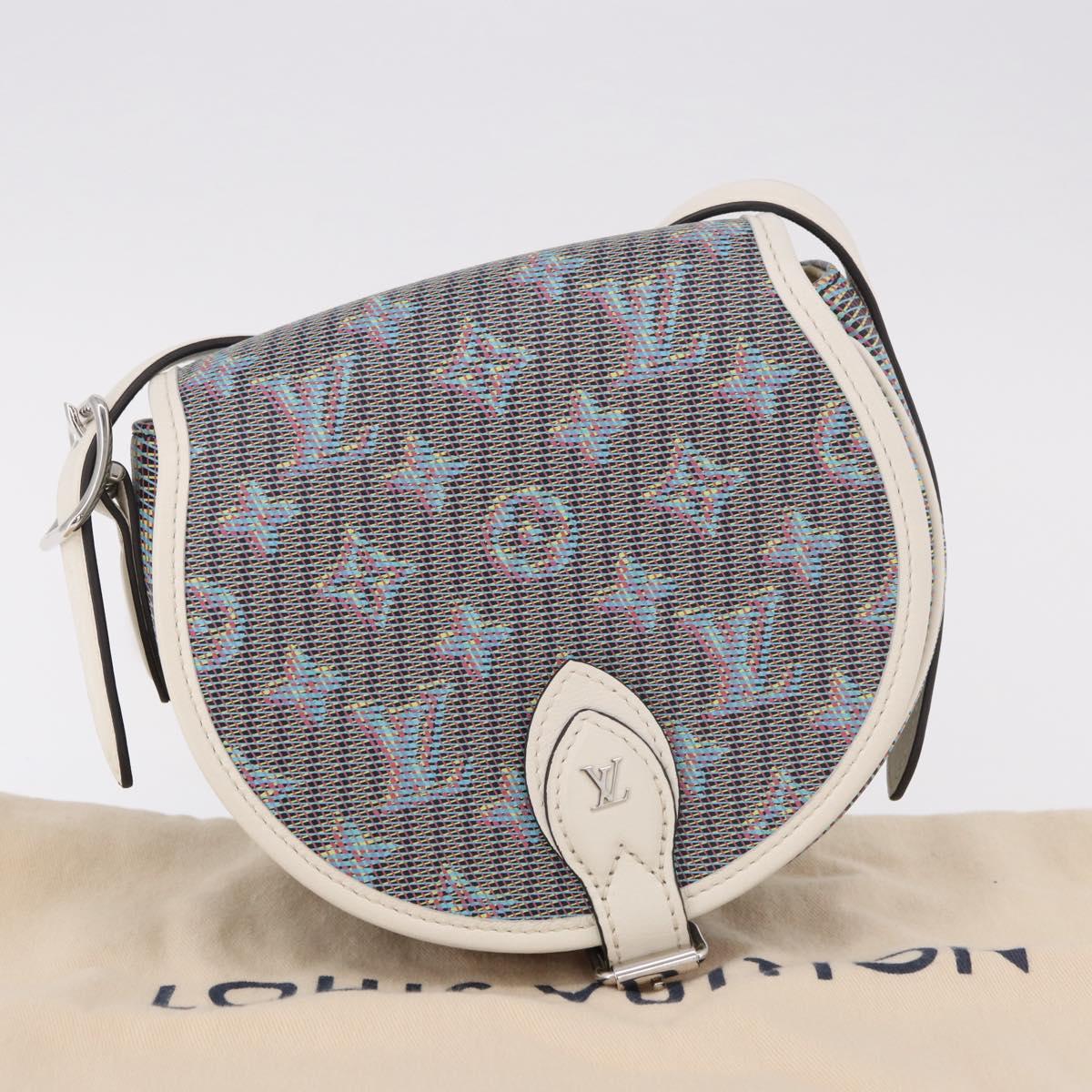 LOUIS VUITTON Monogram LV Pop Tumbutan Shoulder Bag Blue LV Auth 185489SAM