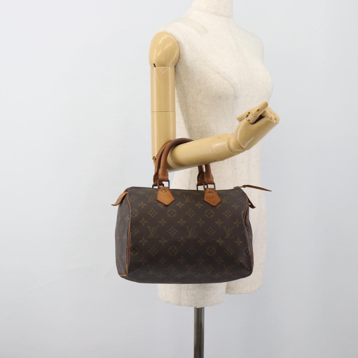 LOUIS VUITTON Monogram Speedy 25 Hand Bag M41528 LV Auth 185496
