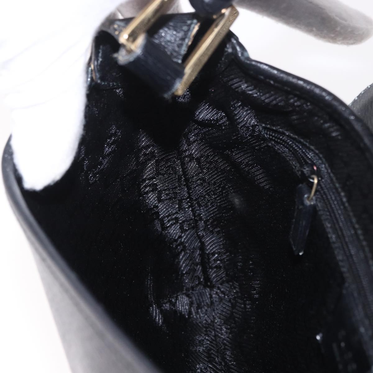 GUCCI Bamboo Shoulder Bag Leather Black Gold 001 4096 Auth 185498