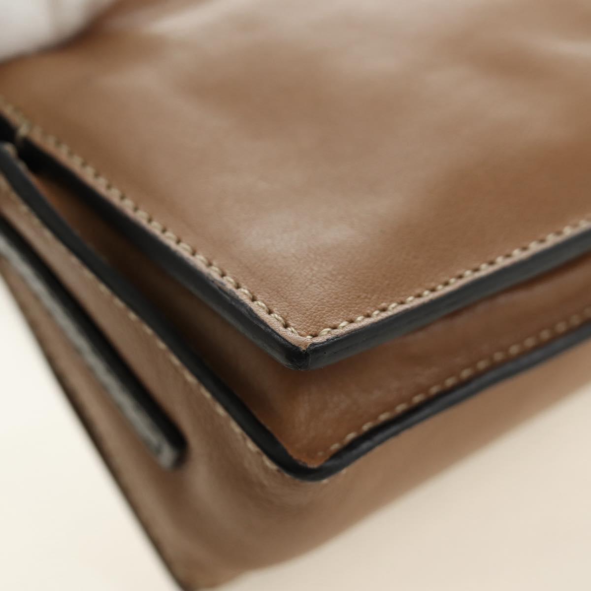 LOEWE Pouch Shoulder Bag Leather Brown Auth 185499V