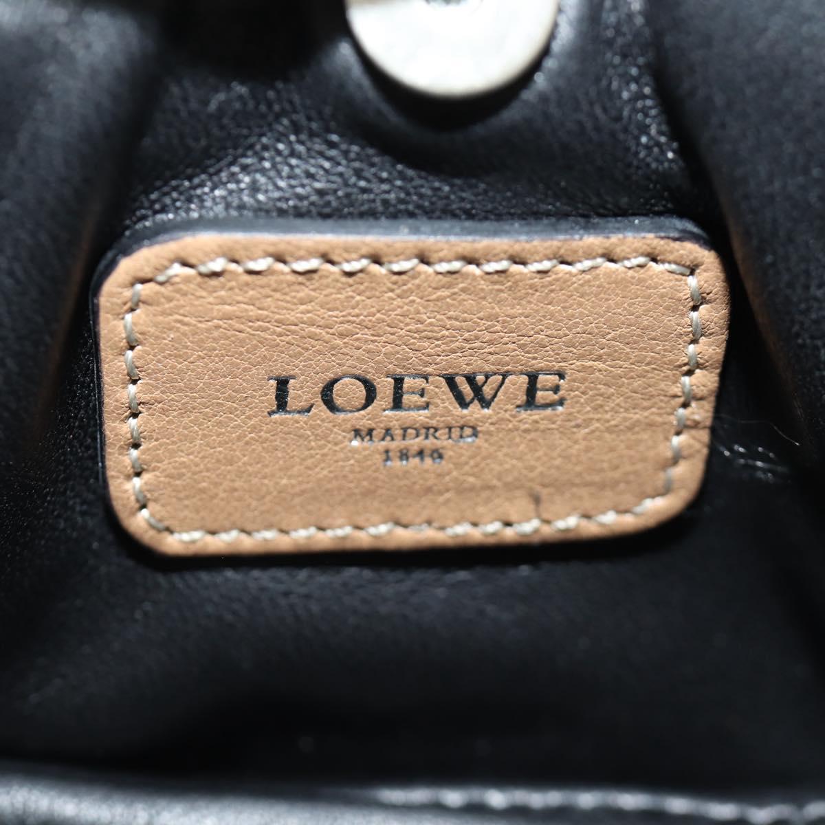 LOEWE Pouch Shoulder Bag Leather Brown Auth 185499V
