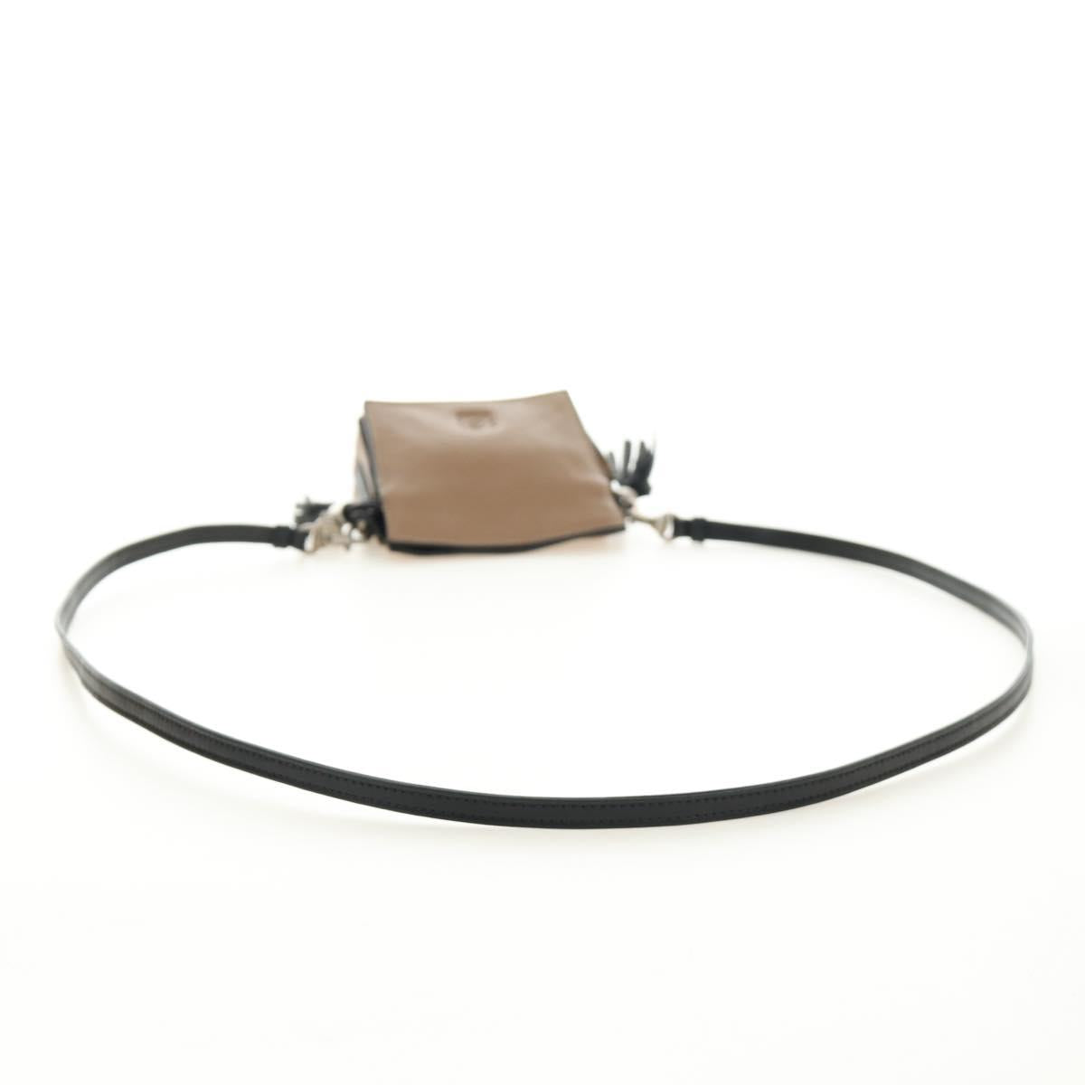 LOEWE Pouch Shoulder Bag Leather Brown Auth 185499V