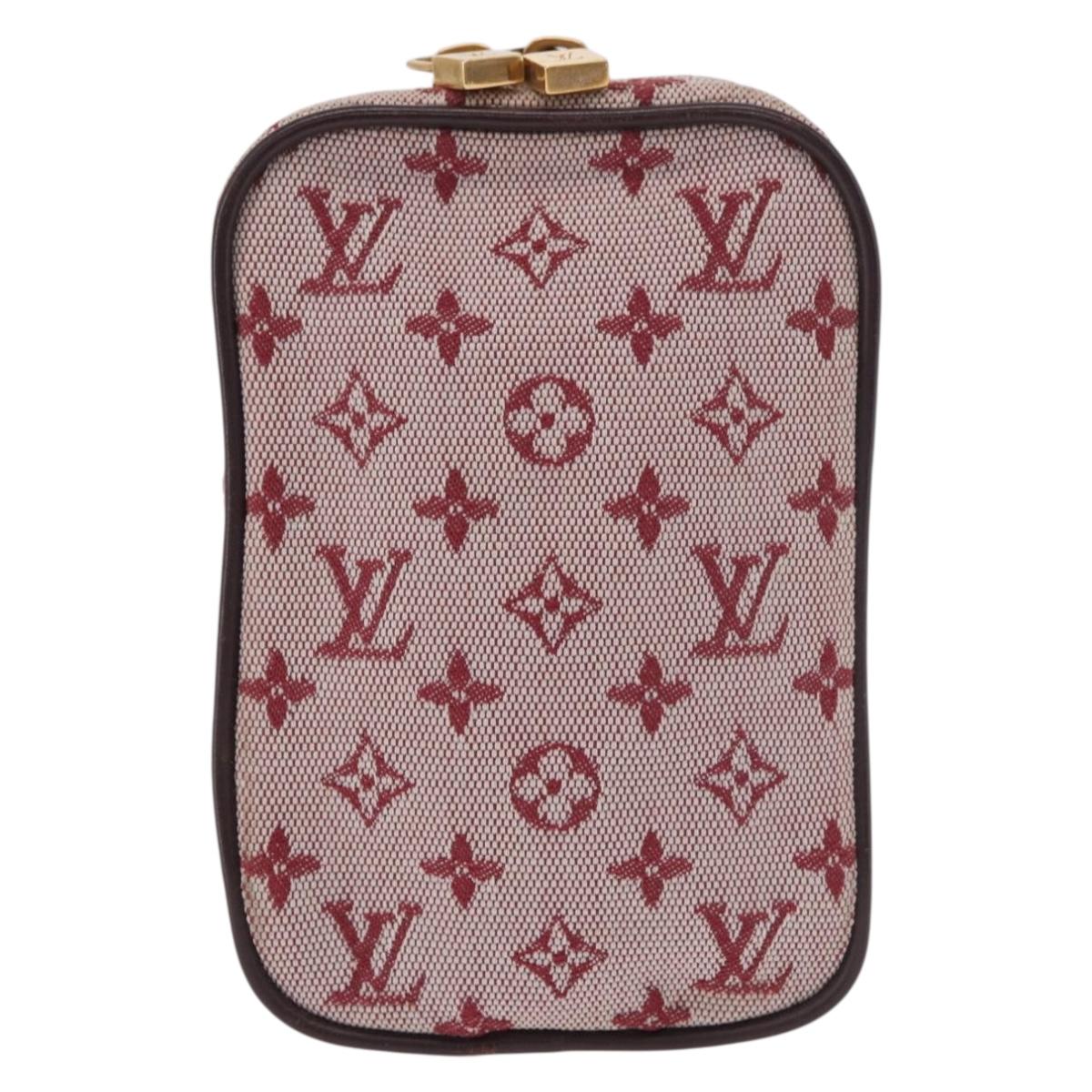 LOUIS VUITTON Monogram Mini US Digital Pouch Red M60001 LV Auth 185511