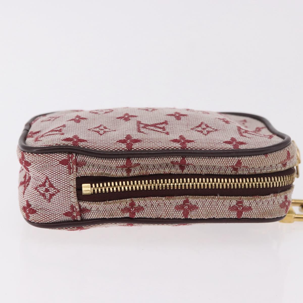 LOUIS VUITTON Monogram Mini US Digital Pouch Red M60001 LV Auth 185511