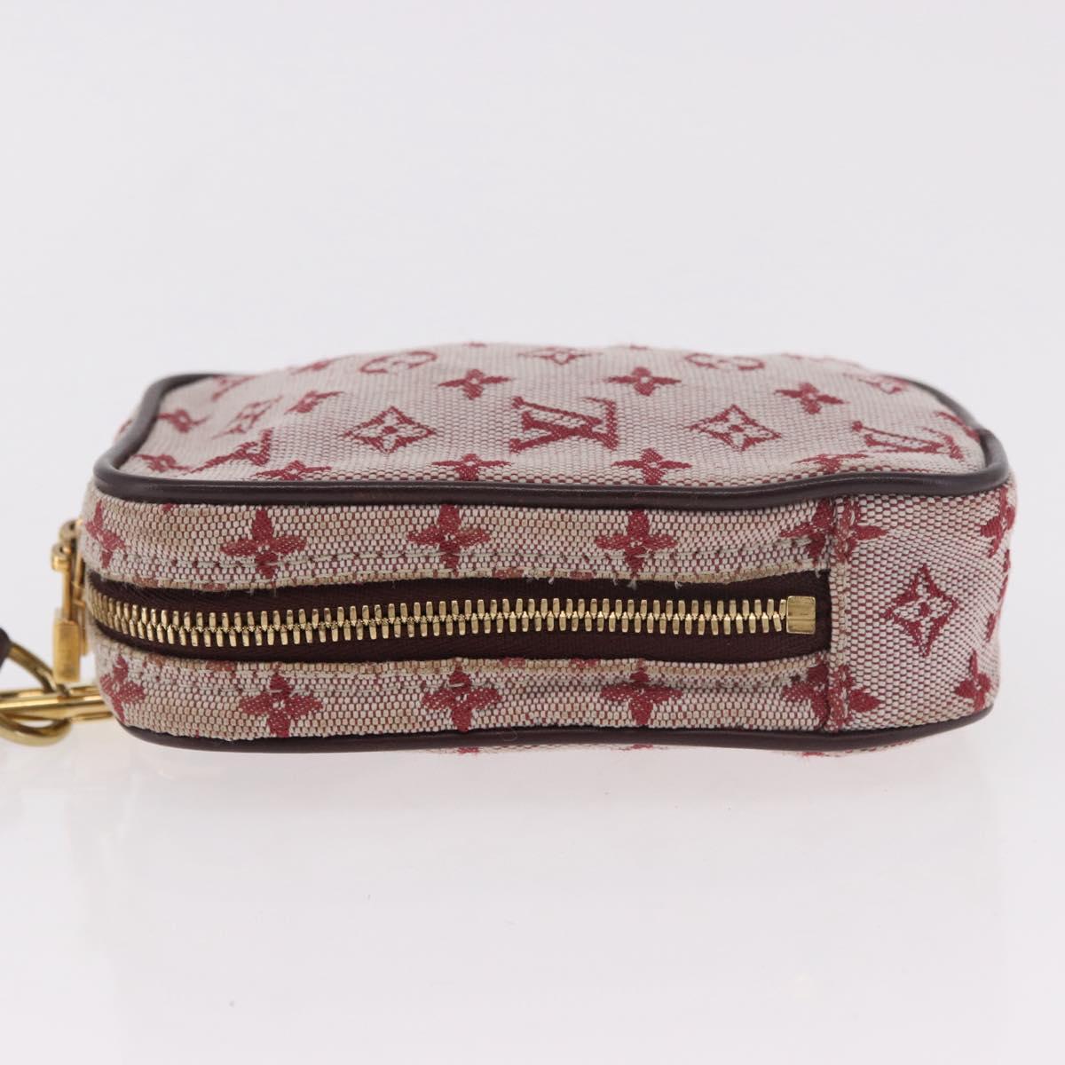 LOUIS VUITTON Monogram Mini US Digital Pouch Red M60001 LV Auth 185511