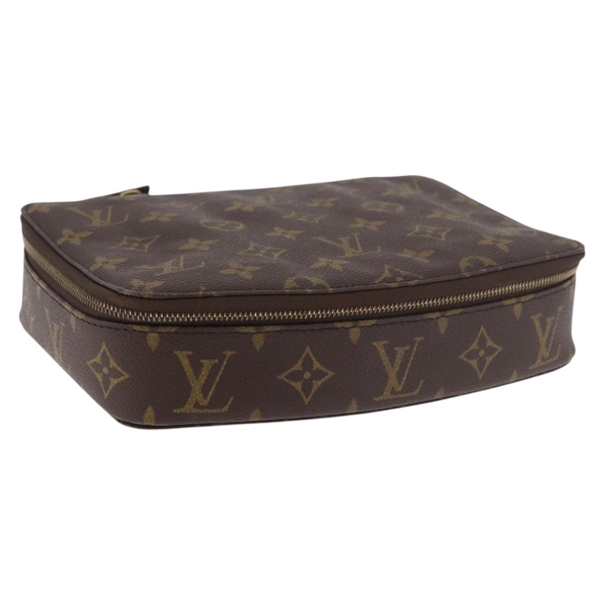 LOUIS VUITTON Monogram Pochette Monte Carlo Jewelry Box M47350 LV Auth 185514
