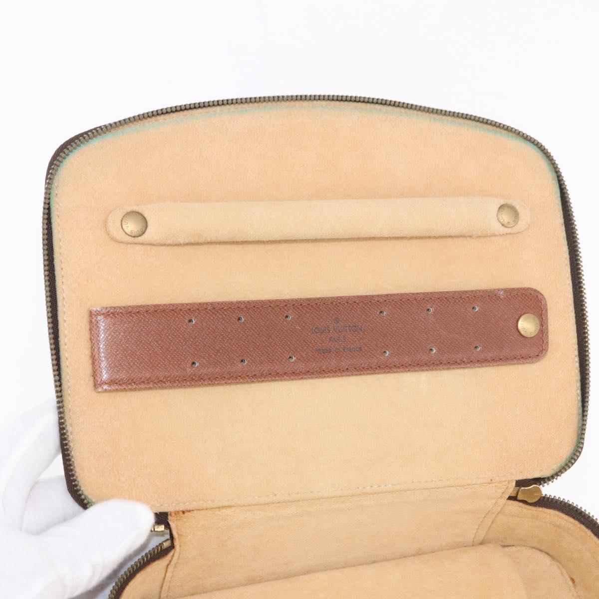 LOUIS VUITTON Monogram Pochette Monte Carlo Jewelry Box M47350 LV Auth 185514