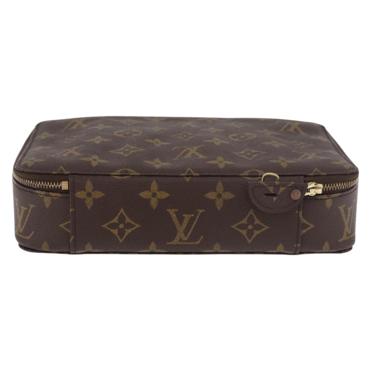LOUIS VUITTON Monogram Pochette Monte Carlo Jewelry Box M47350 LV Auth 185514