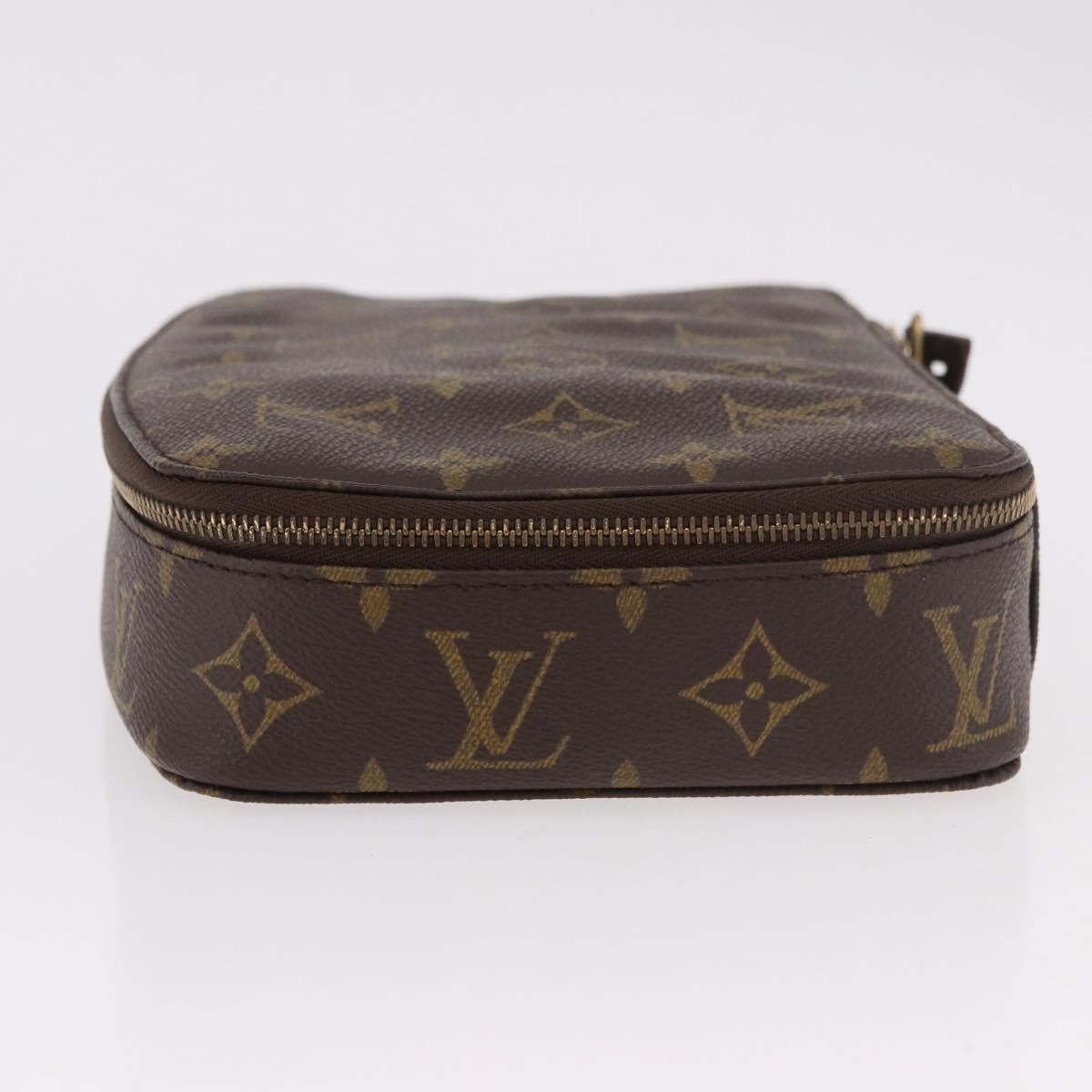 LOUIS VUITTON Monogram Pochette Monte Carlo Jewelry Box M47350 LV Auth 185514