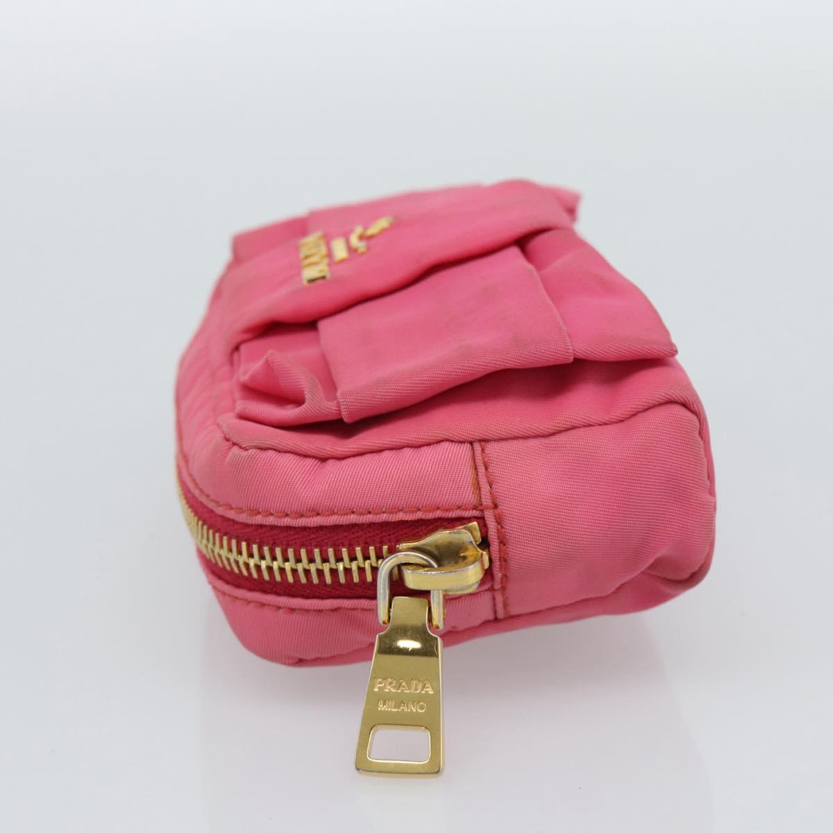 PRADA Pouch Nylon 2 Set Pink Blue Auth 185516