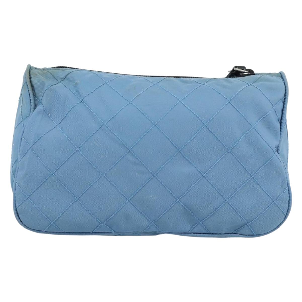 PRADA Pouch Nylon 2 Set Pink Blue Auth 185516