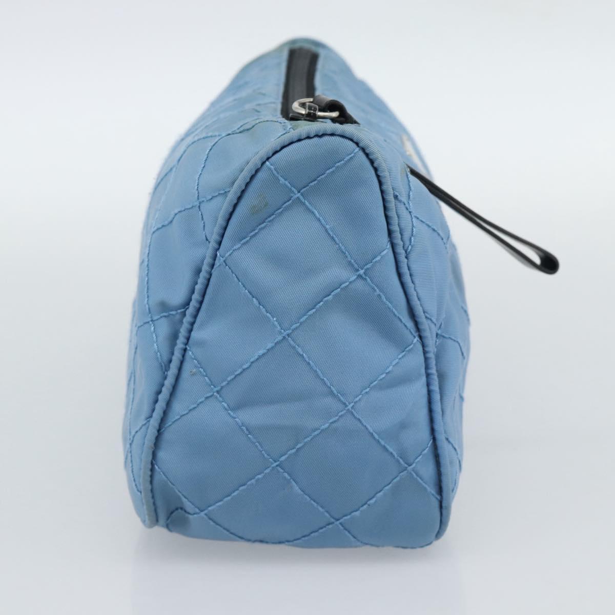 PRADA Pouch Nylon 2 Set Pink Blue Auth 185516