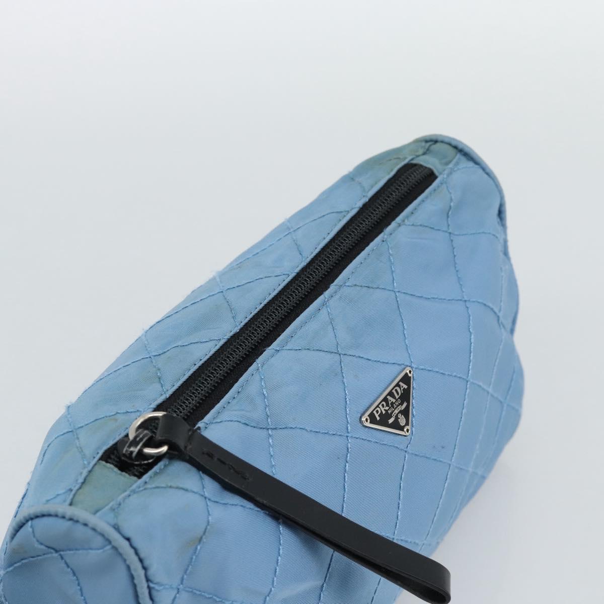 PRADA Pouch Nylon 2 Set Pink Blue Auth 185516