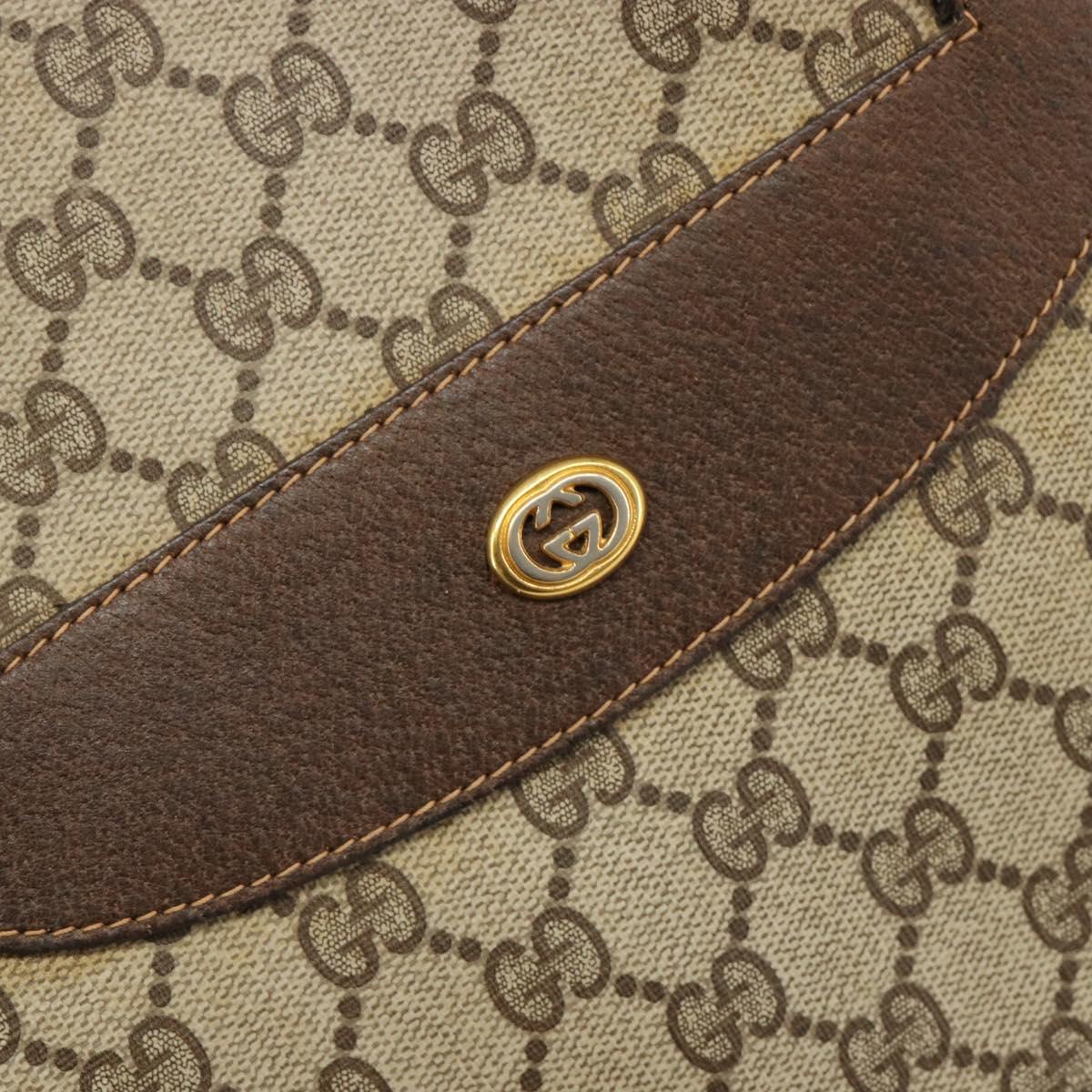 GUCCI GG Supreme Web Sherry Line Tote Bag PVC Beige Gold 39 02 091 Auth 185543