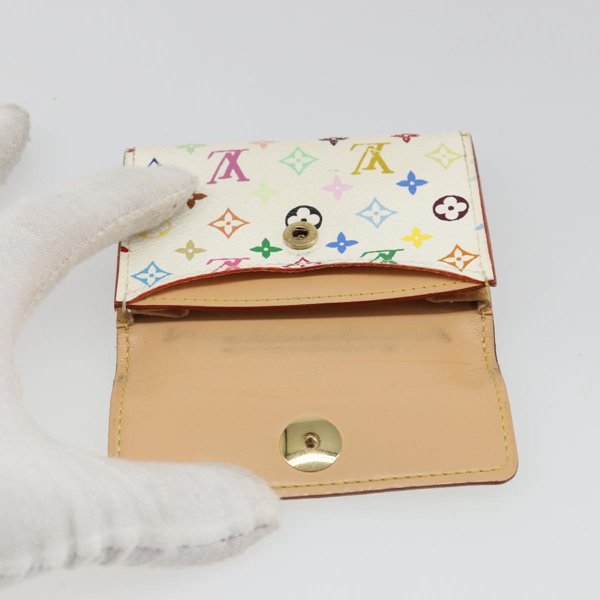 LOUIS VUITTON Multicolor Porte Monnaie Cozy Coin Purse White M60006 Auth 185546