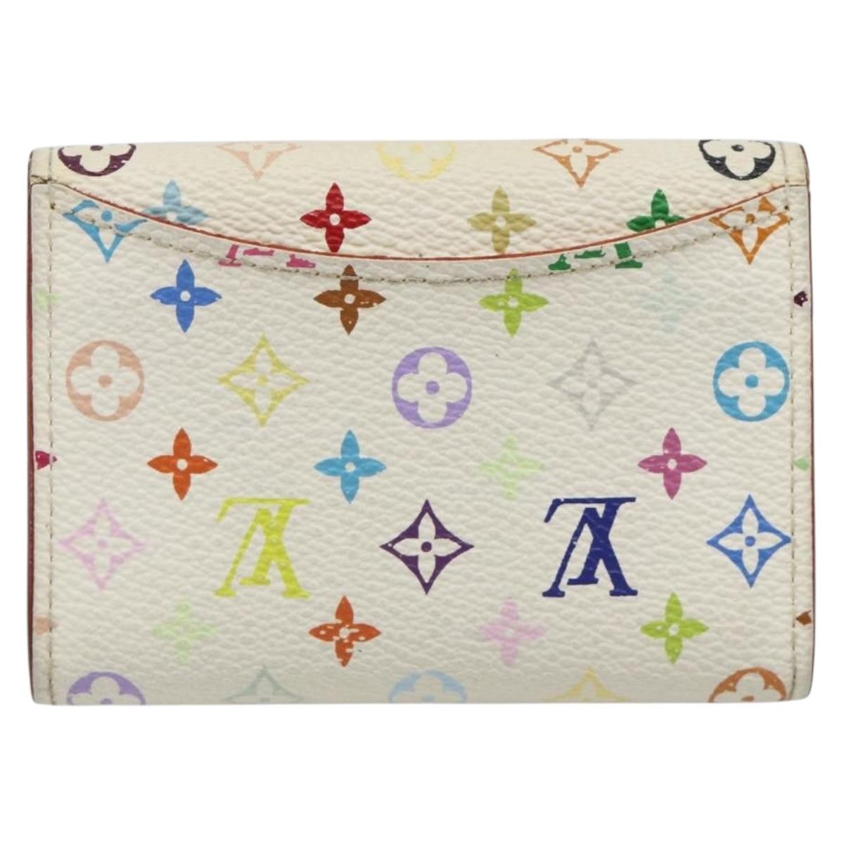 LOUIS VUITTON Multicolor Porte Monnaie Cozy Coin Purse White M60006 Auth 185546