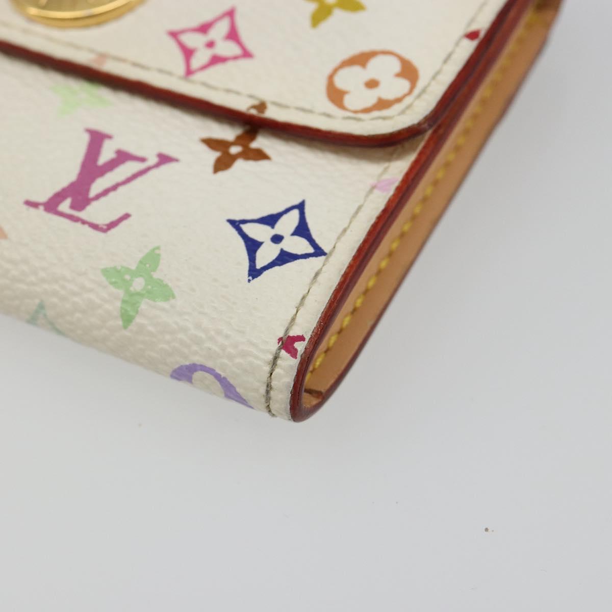 LOUIS VUITTON Multicolor Porte Monnaie Cozy Coin Purse White M60006 Auth 185546