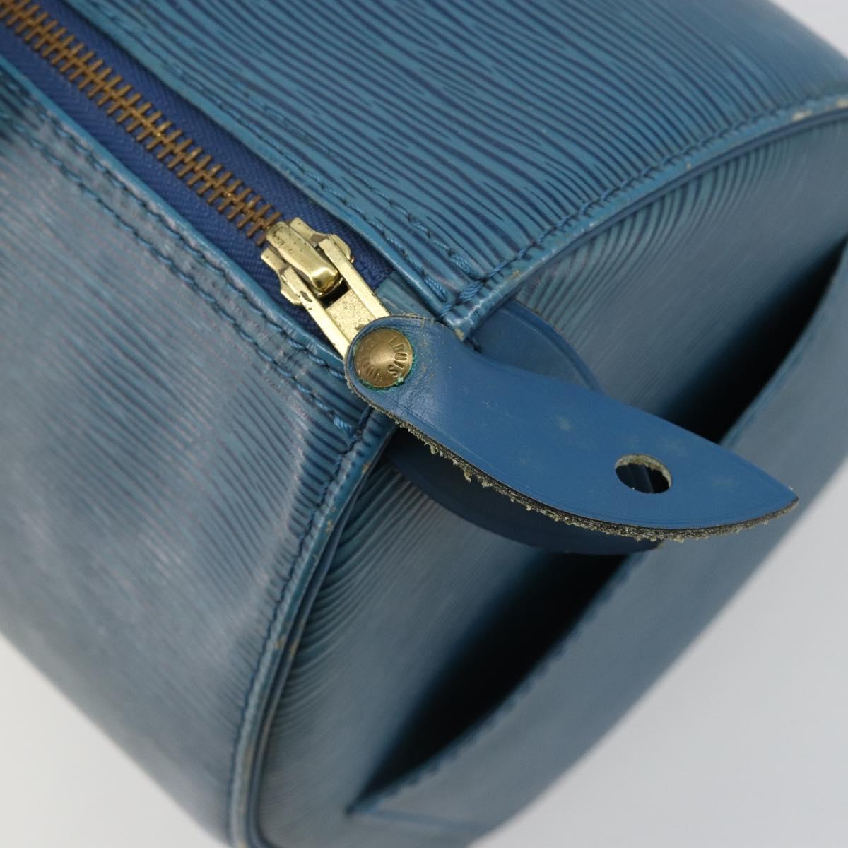 LOUIS VUITTON Epi Speedy 30 Hand Bag Toledo Blue M43005 LV Auth 185554