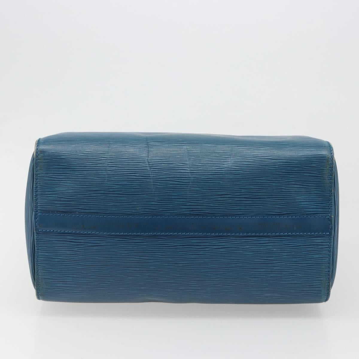 LOUIS VUITTON Epi Speedy 30 Hand Bag Toledo Blue M43005 LV Auth 185554