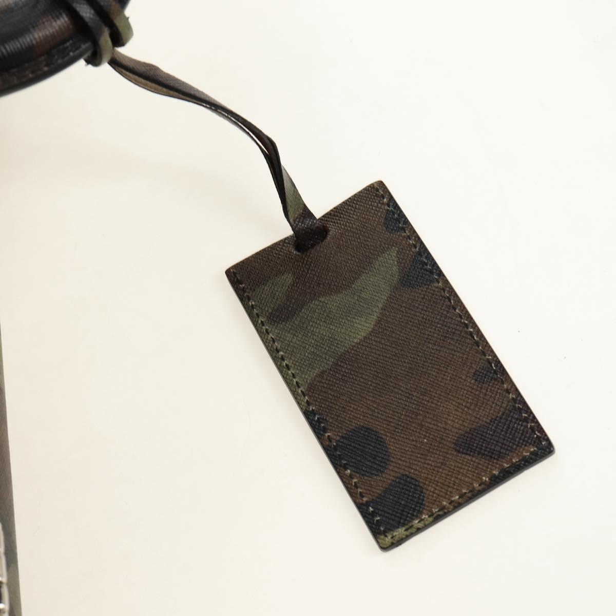 PRADA Trunk Saffiano leather Camouflage Auth 185558V