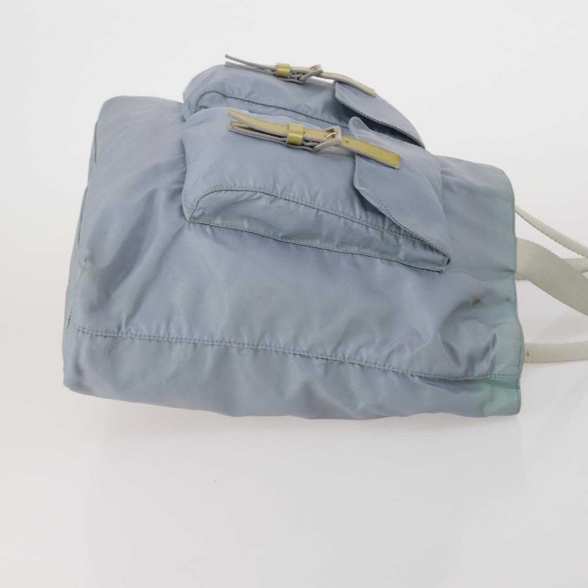PRADA Hand Bag Nylon 4 Set Khaki Light Blue Red Auth 185563