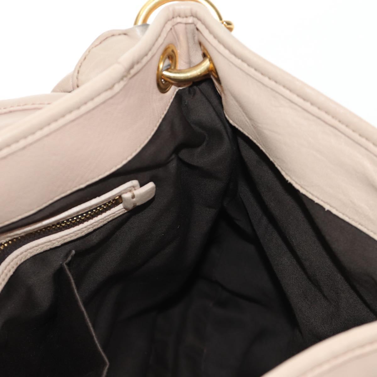 Miu Miu Matelasse Shoulder Bag Leather 2way Pink Gold Auth 185581M