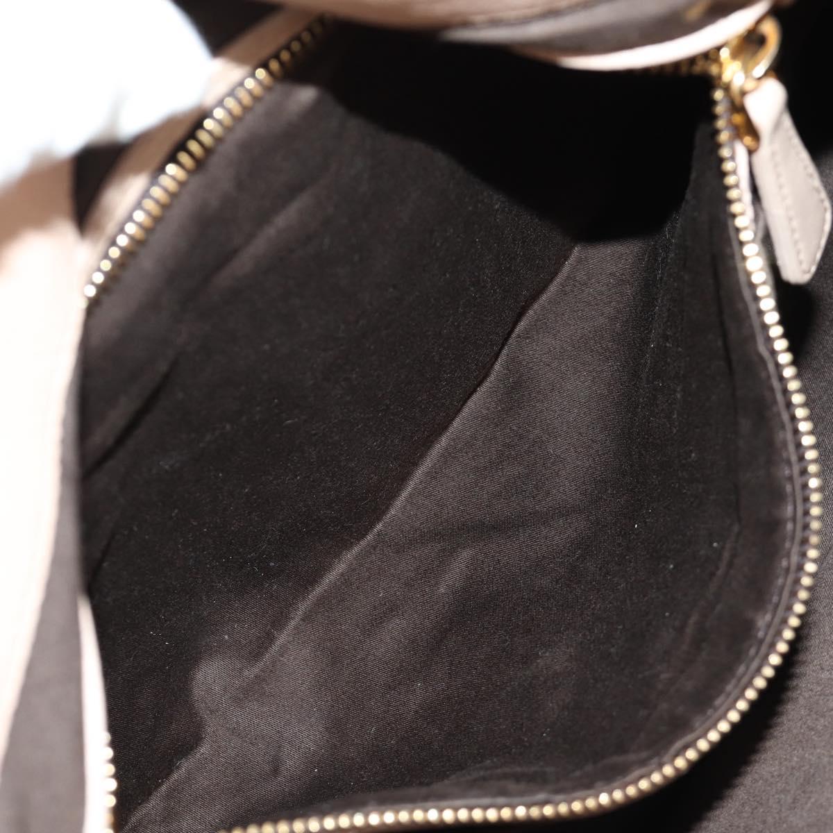 Miu Miu Matelasse Shoulder Bag Leather 2way Pink Gold Auth 185581M