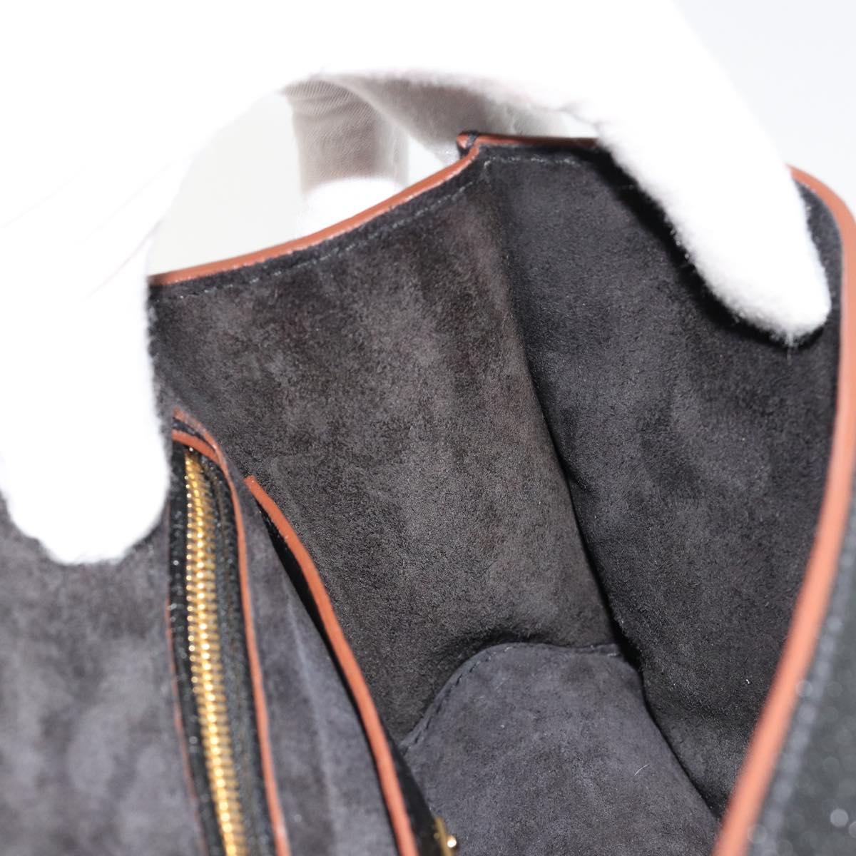 Miu Miu Shoulder Bag Leather Black Gold Auth 185592A