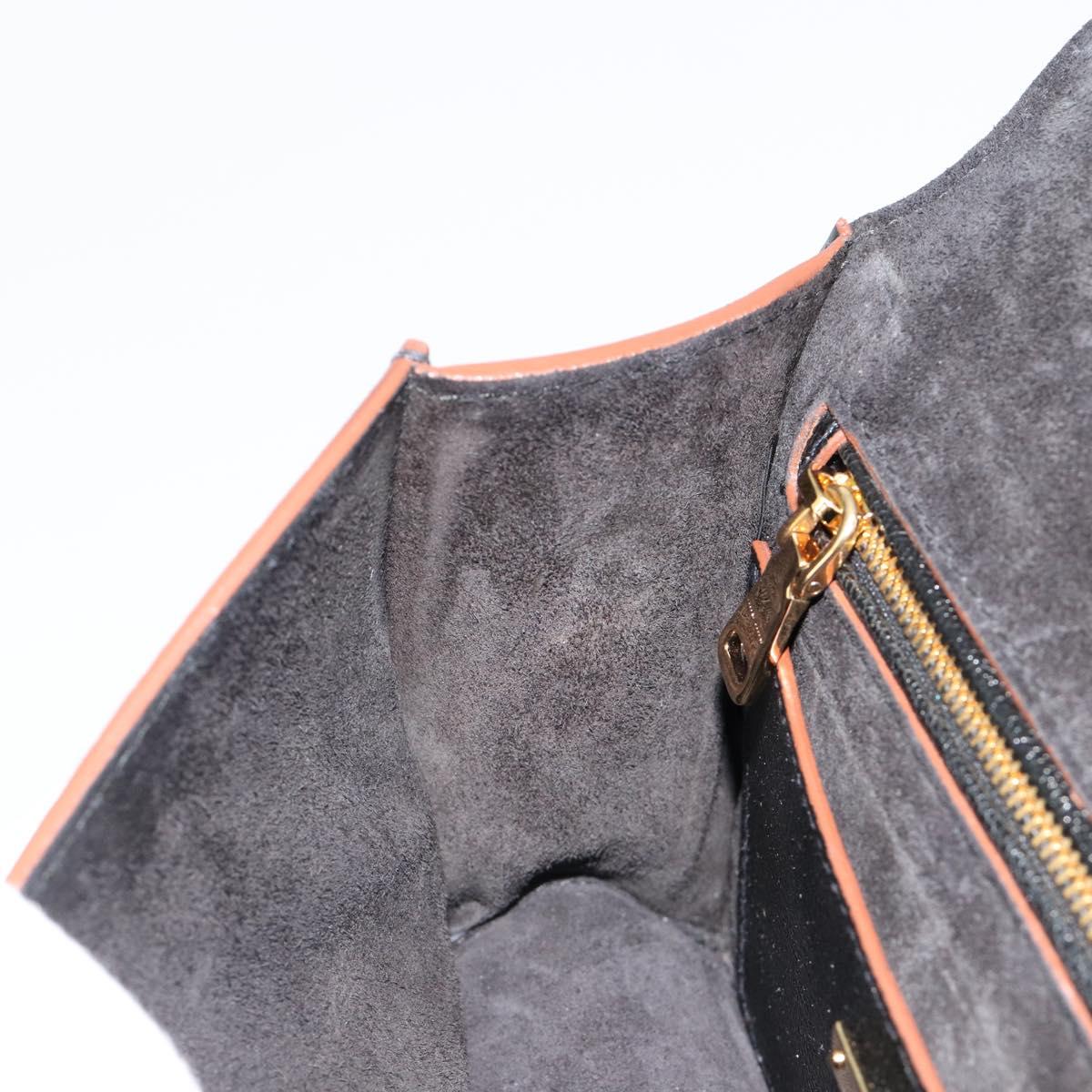Miu Miu Shoulder Bag Leather Black Gold Auth 185592A