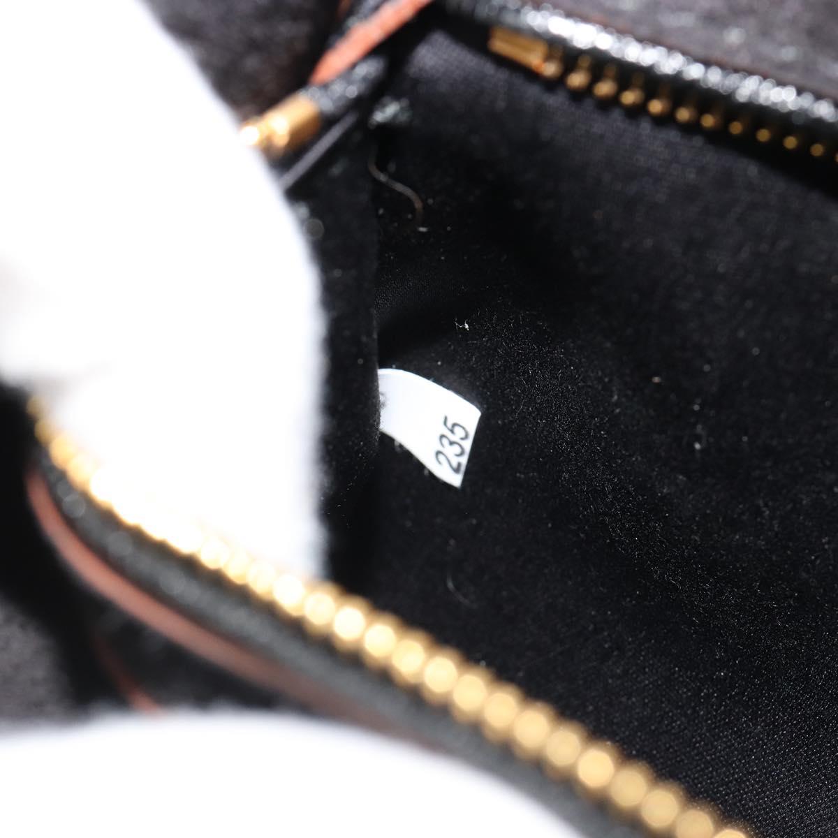 Miu Miu Shoulder Bag Leather Black Gold Auth 185592A