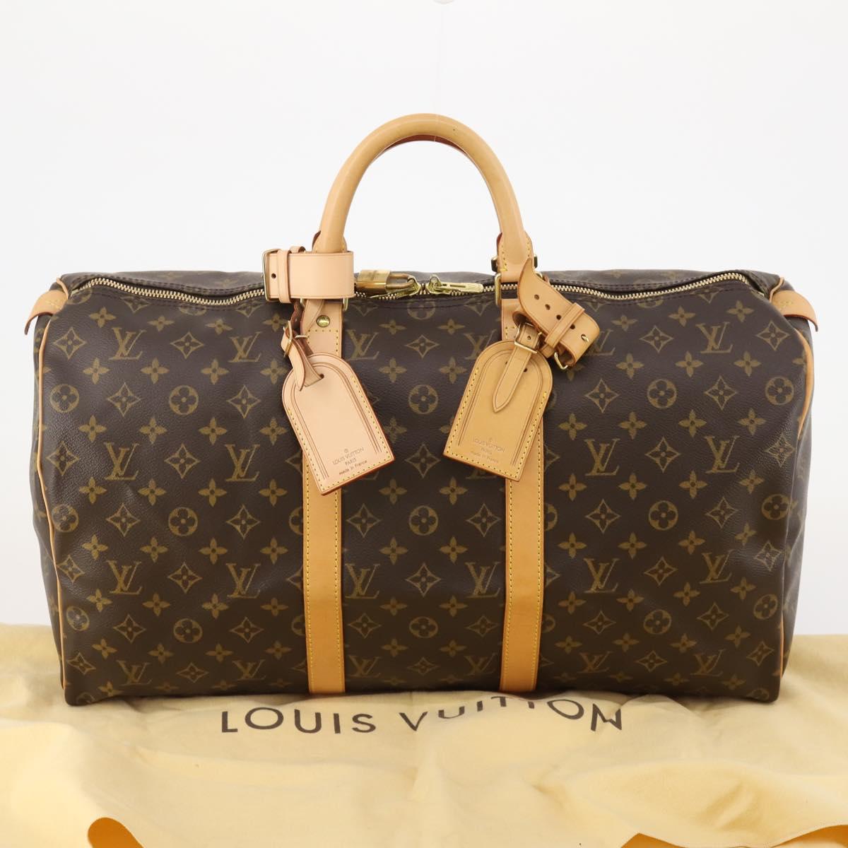 LOUIS VUITTON Monogram Keepall 50 Boston Bag M41426 LV Auth 185599SAM