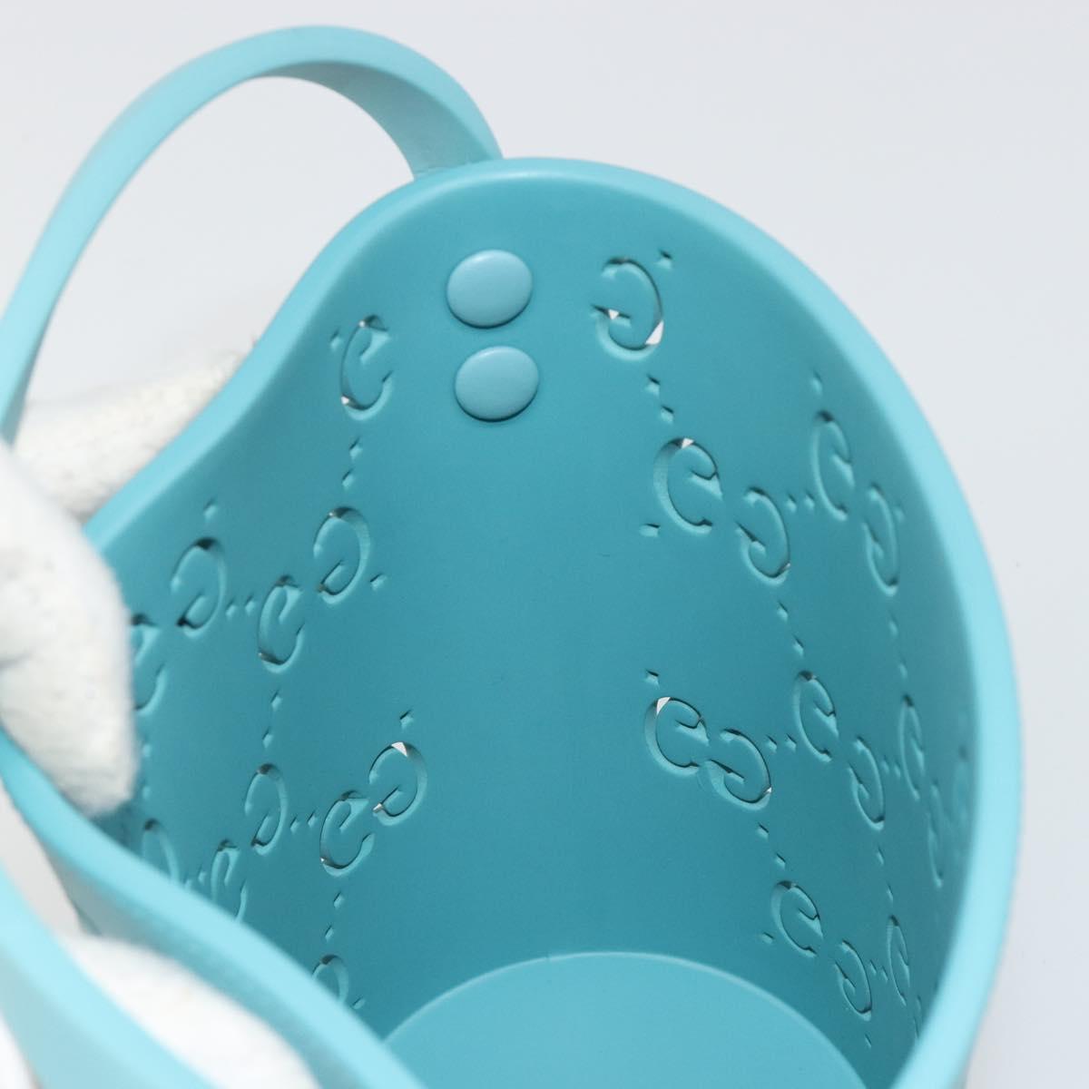 GUCCI Children's Hand Bag rubber Turquoise Blue 723051 Auth 185604M