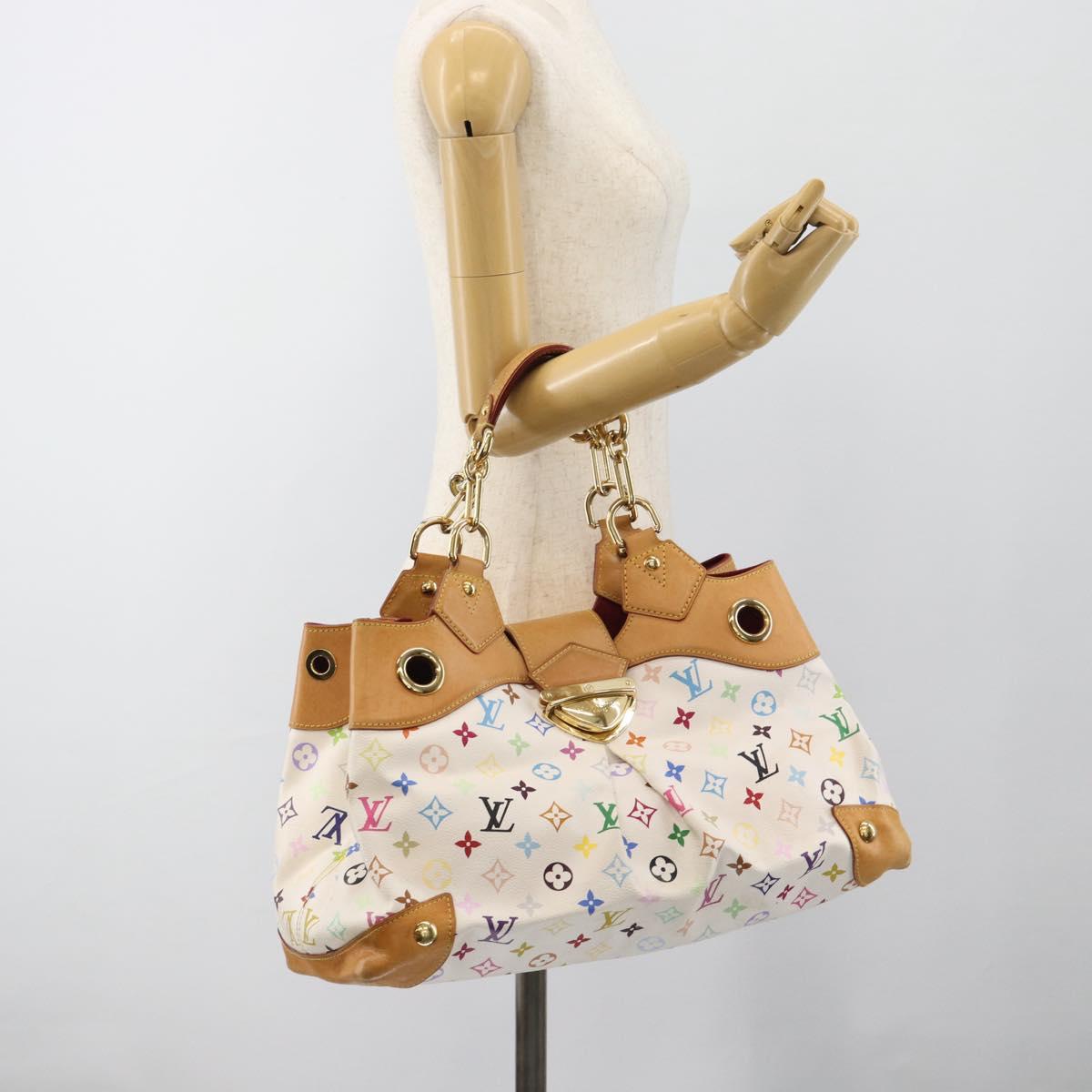 LOUIS VUITTON Monogram Multicolor Ursula Tote Bag White M40123 LV Auth 185619