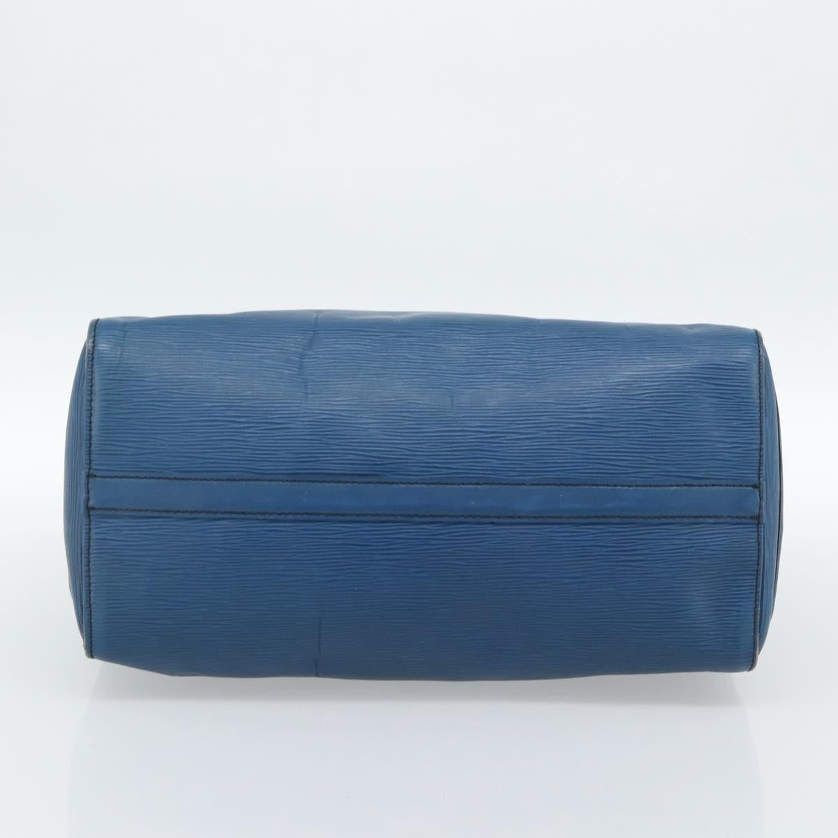LOUIS VUITTON Epi Speedy 35 Hand Bag Toledo Blue M42995 LV Auth 185633