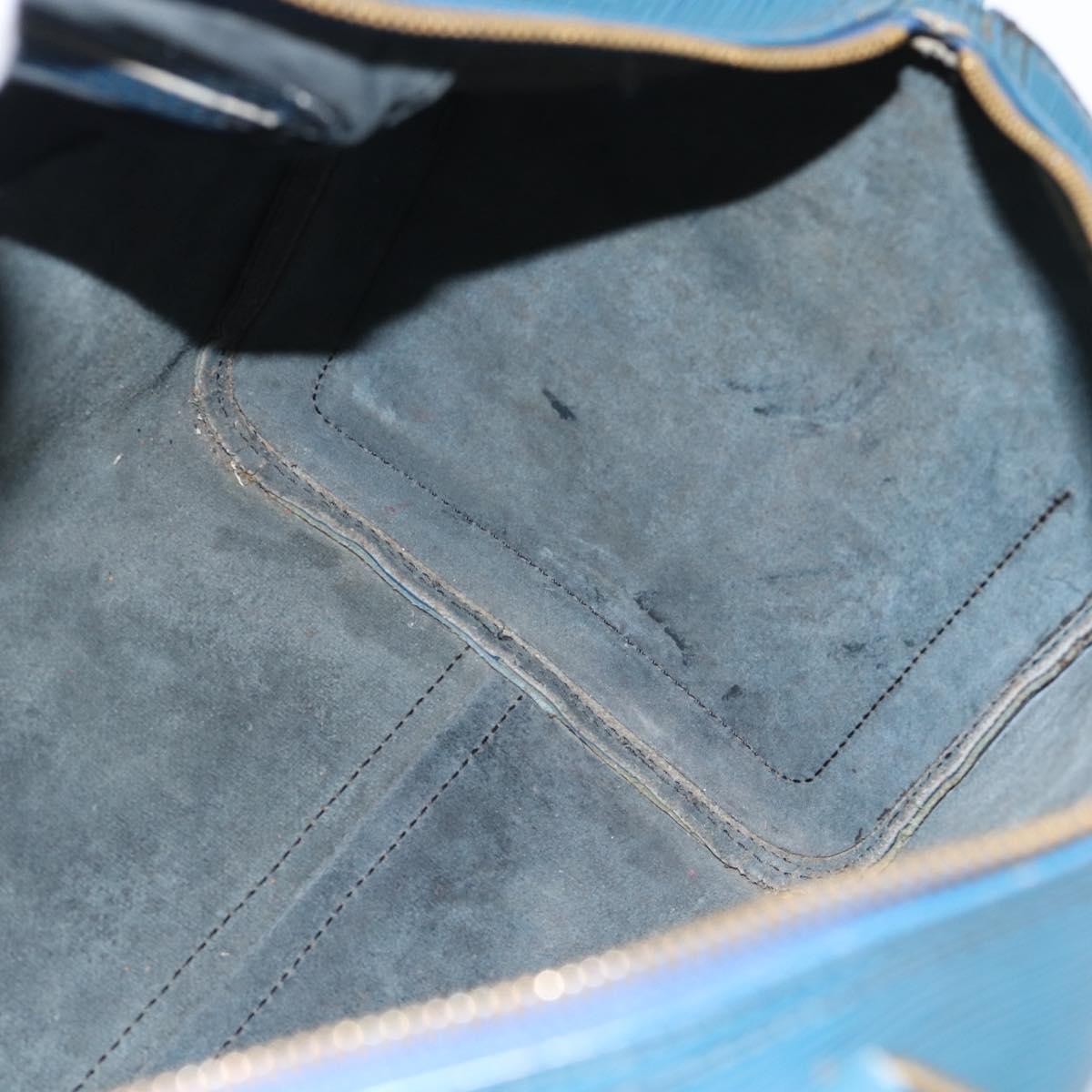 LOUIS VUITTON Epi Speedy 35 Hand Bag Toledo Blue M42995 LV Auth 185633