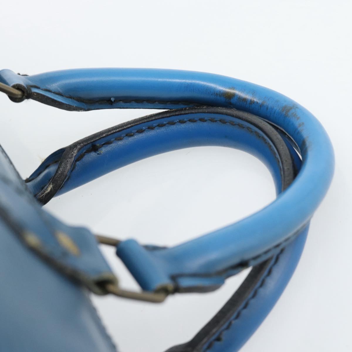 LOUIS VUITTON Epi Speedy 35 Hand Bag Toledo Blue M42995 LV Auth 185633