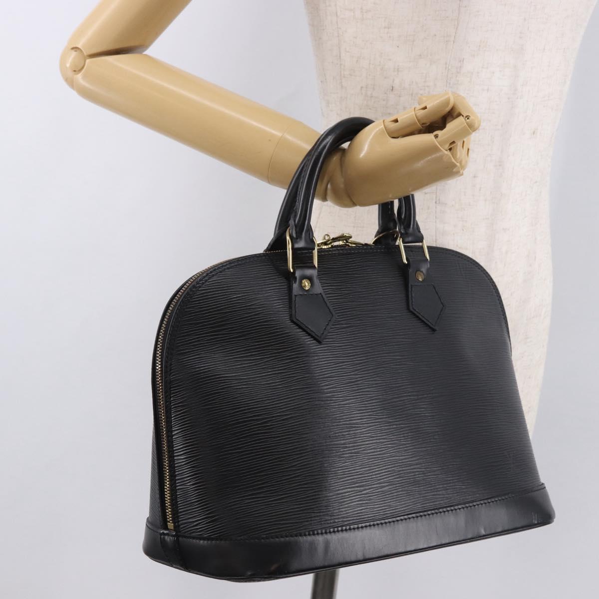 LOUIS VUITTON Epi Alma Hand Bag Noir Black M52142 LV Auth 185634A