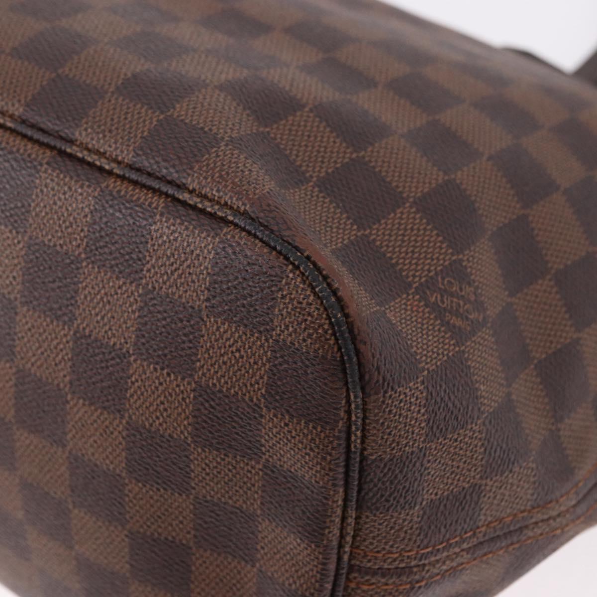 LOUIS VUITTON Damier Ebene Neverfull MM Tote Bag N51105 LV Auth 185640