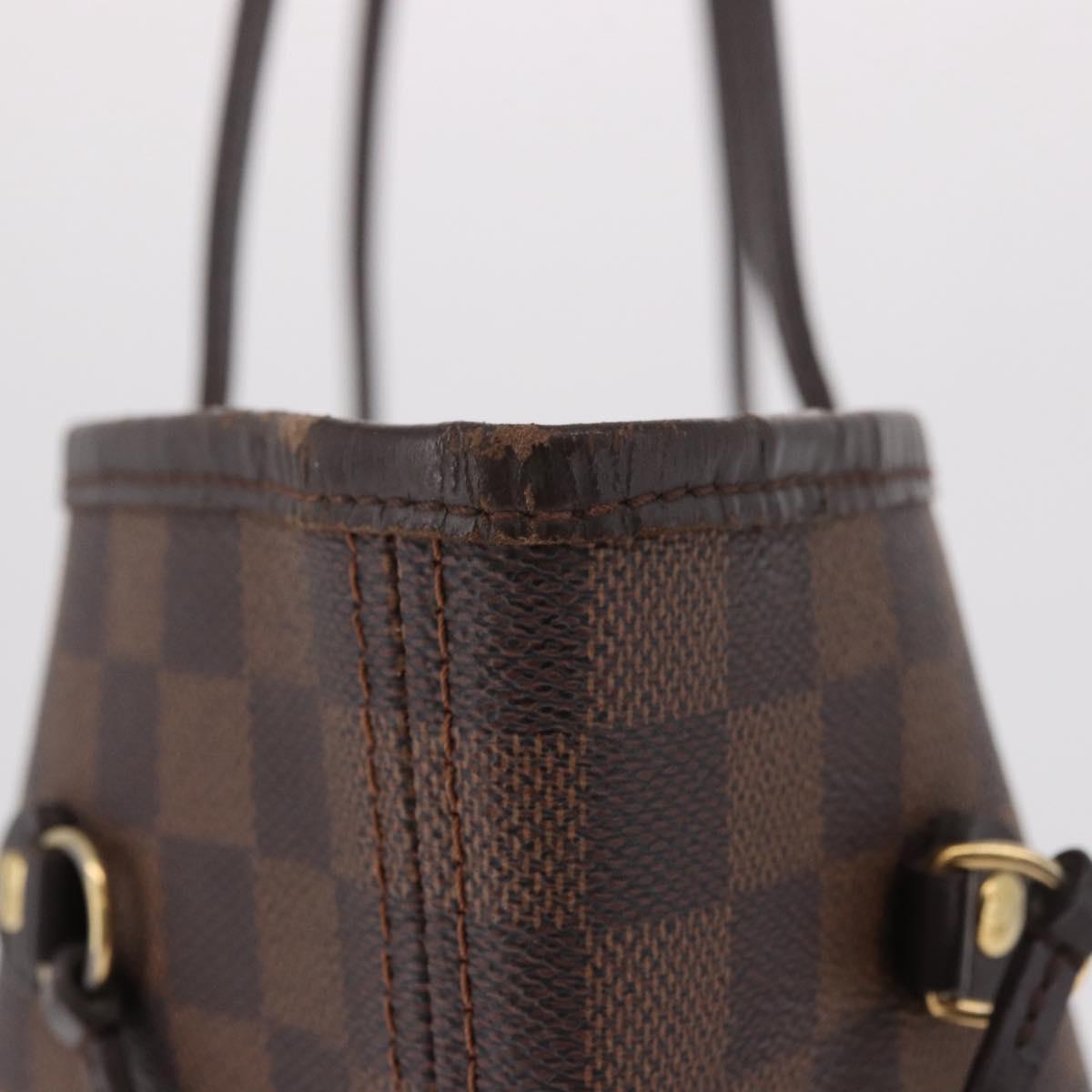 LOUIS VUITTON Damier Ebene Neverfull MM Tote Bag N51105 LV Auth 185640