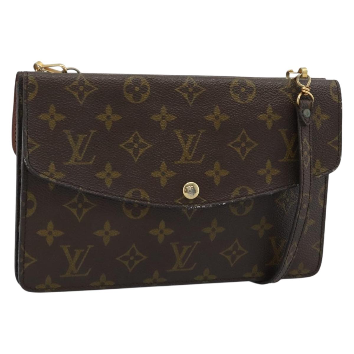 LOUIS VUITTON Monogram Double Rabat Shoulder Bag M51815 LV Auth 185641