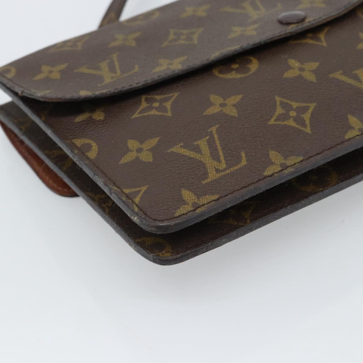 LOUIS VUITTON Monogram Double Rabat Shoulder Bag M51815 LV Auth 185641